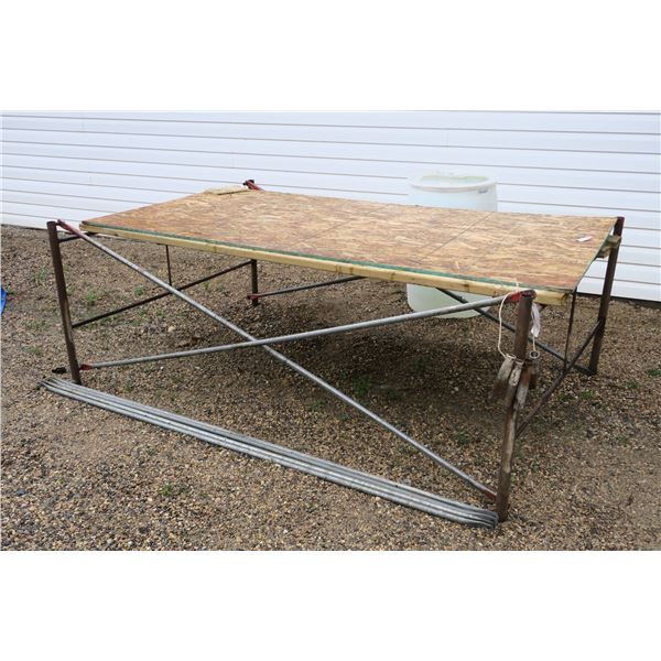 Welding Table 8.4ft Wide W/ Lumber Top