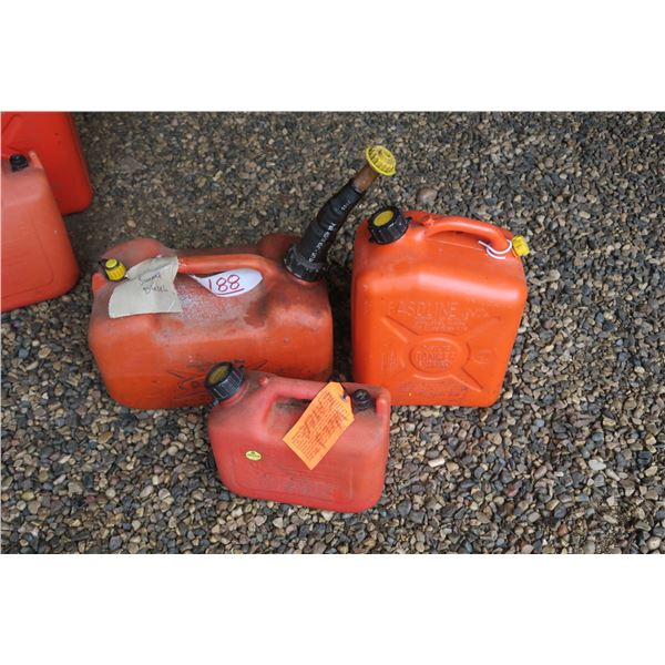 (3) gas Cans-5L (2)-10L