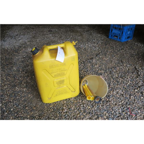 20L diesel can + Funnels