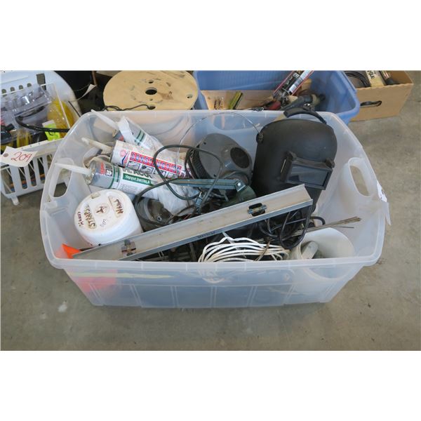 Weld Helmet, Caulking gun, Nail/ Straps