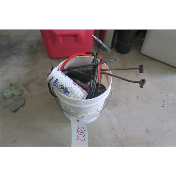 Tire Pressure Gauge/ Misc Bucket