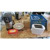 Image 1 : Coffee Maker, Box of Glass WPS/ Plates/ Mirror/ Toaster