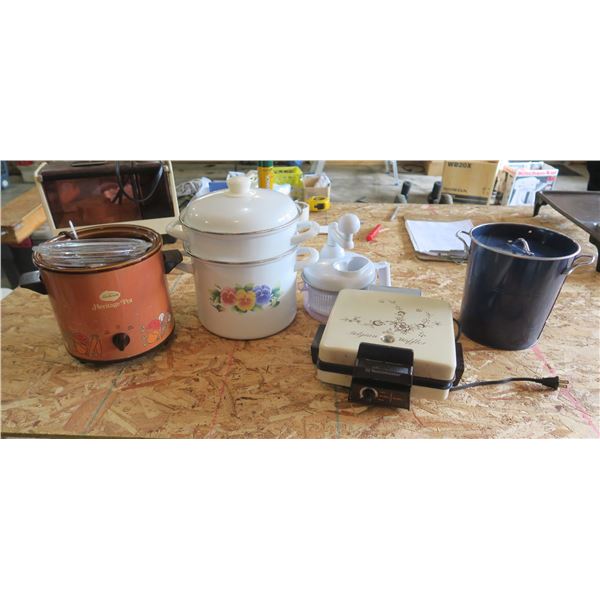 Crock-Pot/ Waffle Maker/ Salad Tosser/ and Bucket