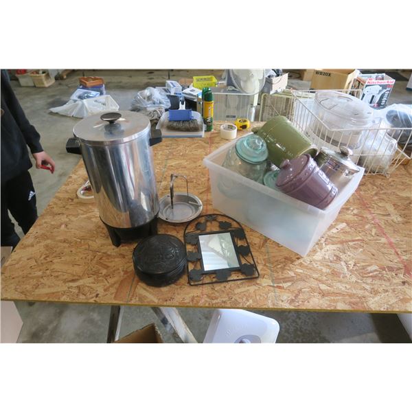 Coffee Pot, Cookie Jars, Misc