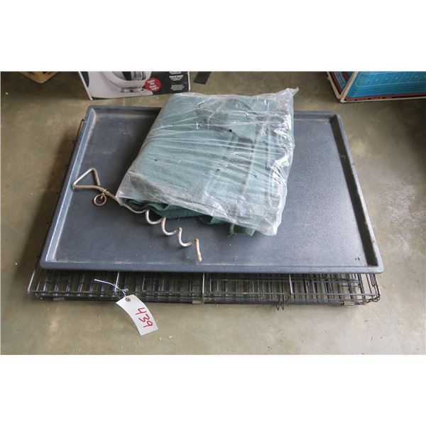 Dog Kennel/ Ground Holder For Dog Leash/ Blanket