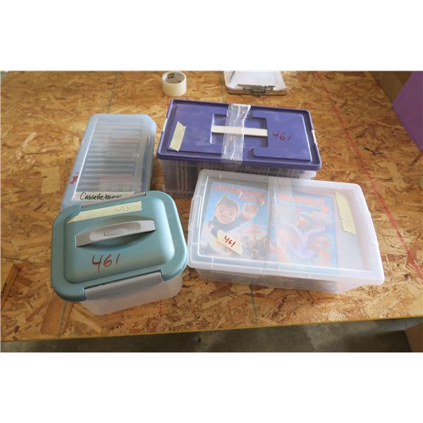 Lot of DVD's, Cassette's, and CD's