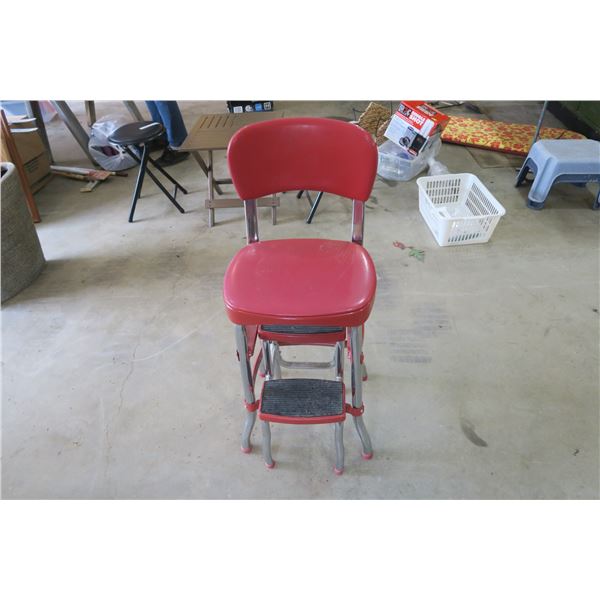 Kitchen Chair w/ fold out steps 16x16x35"