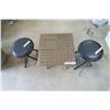 Image 2 : Fold out Patio Table + (2) Fold out Stools 18"High