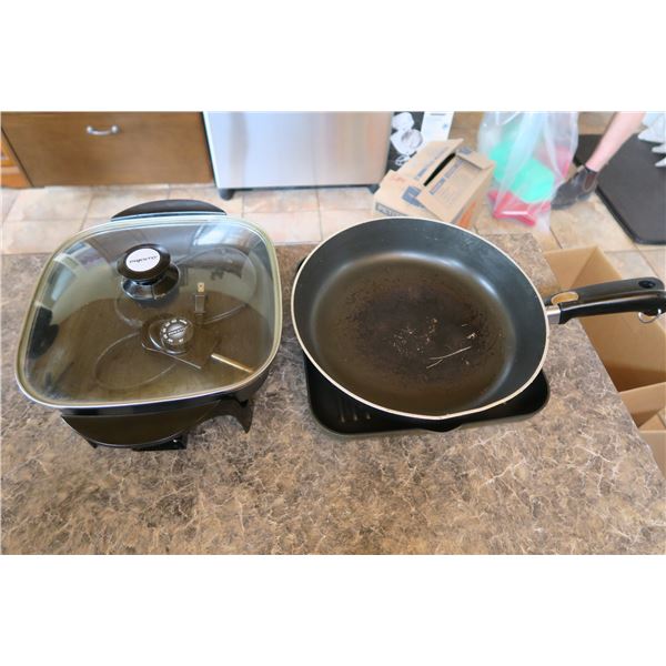 (2) Skillets + Electric Skillet