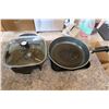Image 1 : (2) Skillets + Electric Skillet
