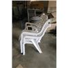 Image 2 : 2 White Patio Chairs
