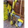 Image 3 : Ryobi Trimmer & Jet Fan Blower - 2 Batteries & Charger - Works