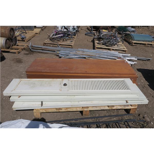 Wooden Closet Doors 24x77" & Assorted Metal Closet Doors