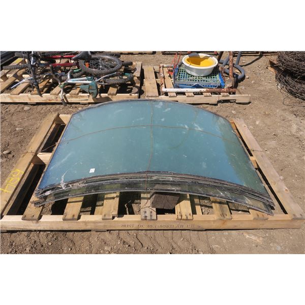 Curved Glass Pieces - 2D Dimensions: Approx. 38x56"