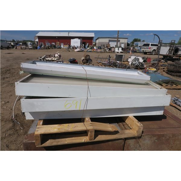 3 Light Fixtures ~24x47", 1 Light Fixture ~12x47"