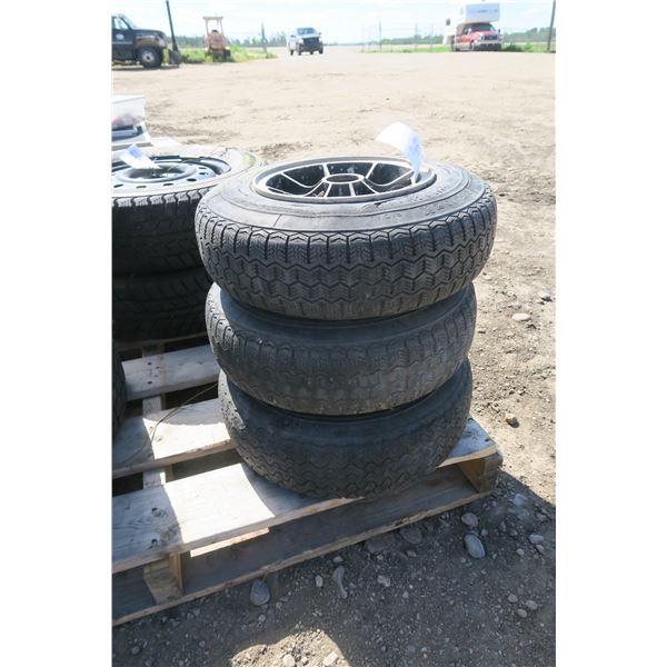 3 Trailer Tires on Rims - Michelin X 145SR10