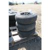 Image 1 : 3 Trailer Tires on Rims - Michelin X 145SR10