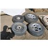 Image 2 : 4 Assorted Tires on Rims - R15 x 3, R17 x 1