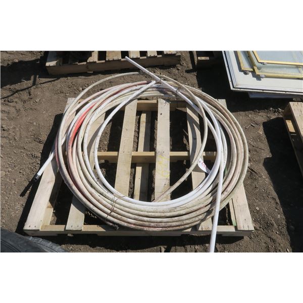 Partial Roll & Lengths of White Poly Hose