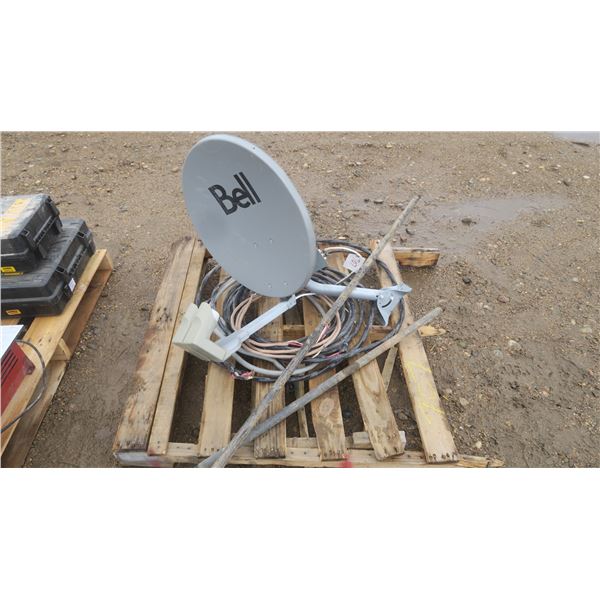 Satellite Dish and Cords