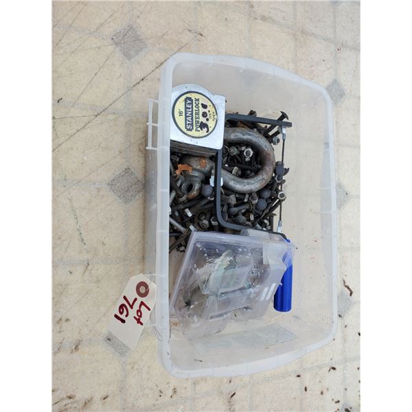 Box of Bolts + Deadbolt Lock Kit + Measure Tape