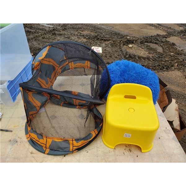 Kids Lot (Fluffy Pillow, Kids Pop-up Tunnel, Kids Chair, Fisher price Trike w/ Stand)