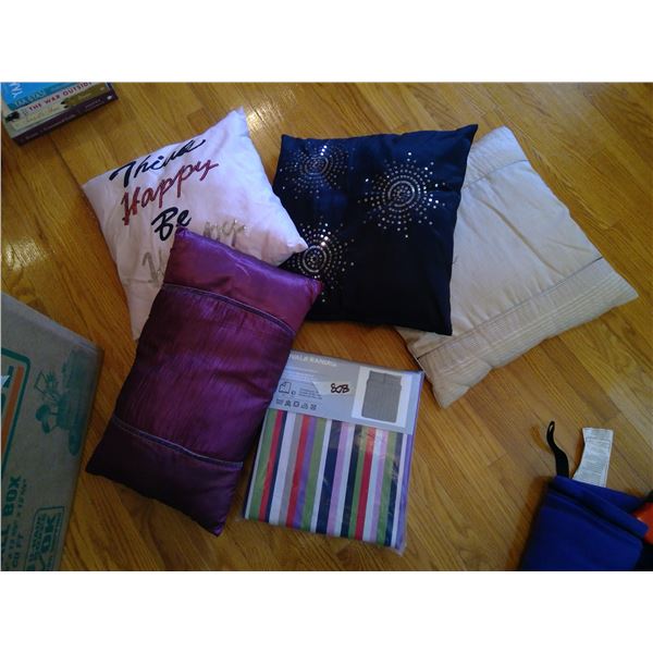 Pillows and Queen Size Bed Spread
