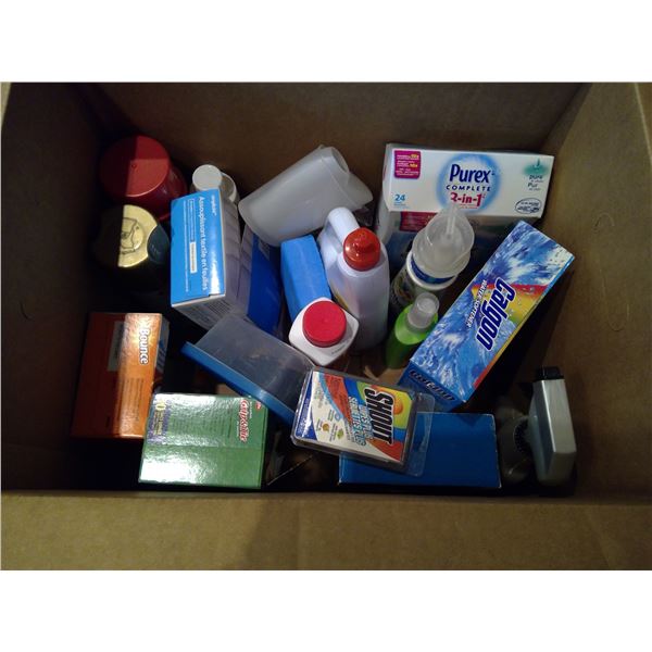 Box of Misc. Cleaning Supplies