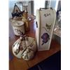 Image 1 : 3 Piece Ceramic Snowman Decorations and Tall Grape Vine Chest