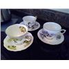 Image 1 : 3 China Teacups and Saucers - Delphine and Royal Albert