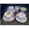 Image 1 : Lot of Chinaware - Teacups, Saucers, Creamer, and Sugar