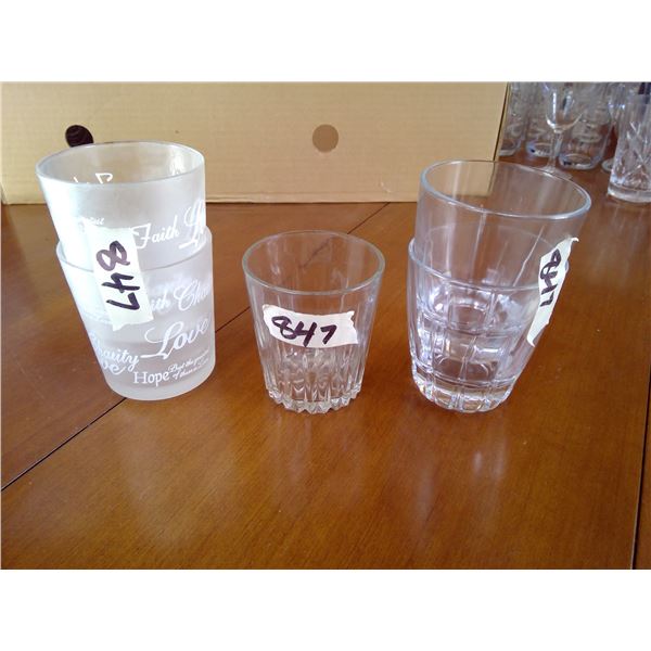 Lot of 5 Glasses