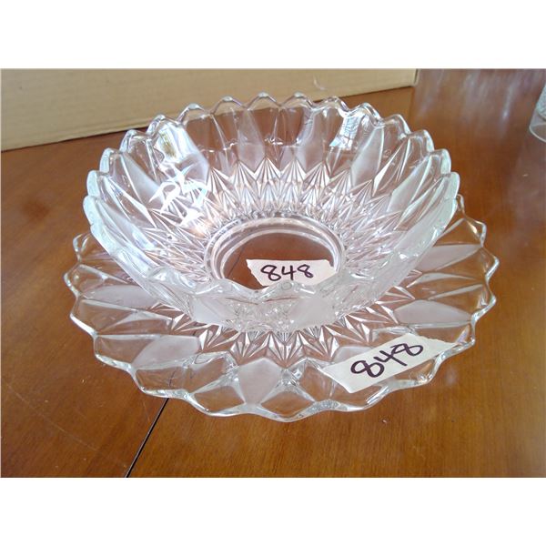 Glass Bowl and Tray