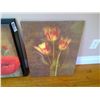 Image 4 : 3 Flower Canvases - Poppy and Yellow Flower