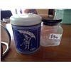 Image 2 : Lot of Misc. Kitchen Items -Morton's Salt Tin, Glass Jar, and Napkin Holder