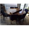 Image 1 : Dinner Table and Chairs (6) w/ Table Leaves