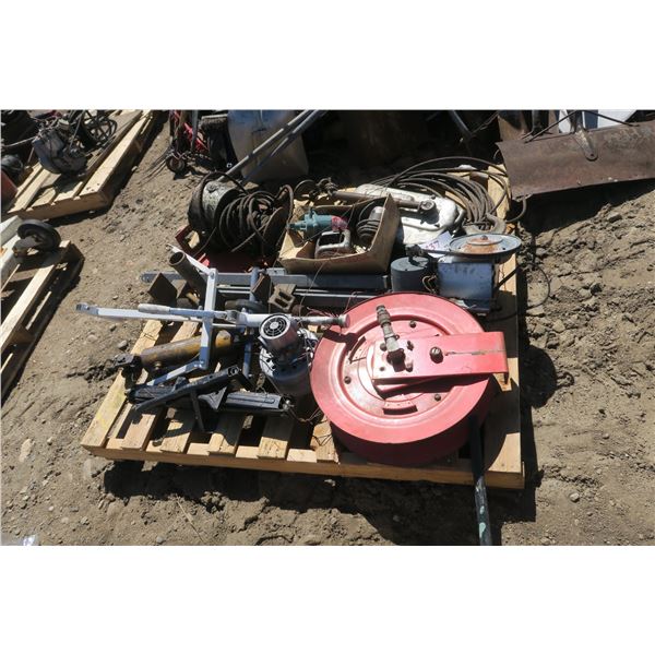 Pallet of - Hose Reel, Winch Gear Box, Cable, Ram, etc.