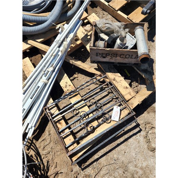 Iron Gate Pieces, White Shelving, Assorted Electrical