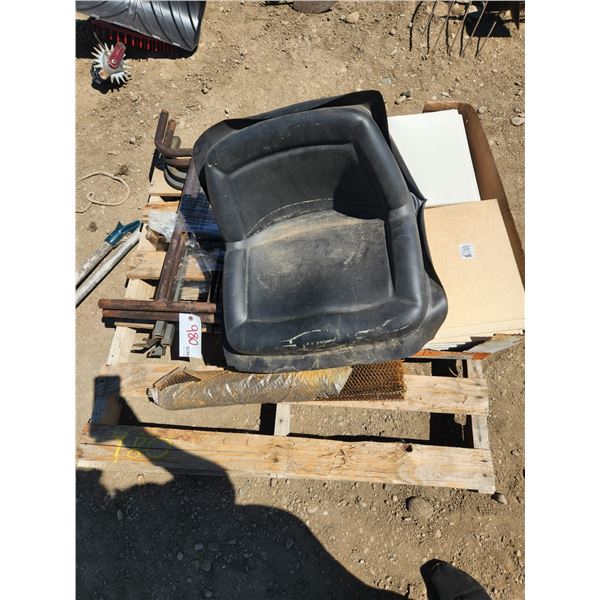 Cub Cadet Seat, 2 Sets of Fold out Table Legs, Ceiling Tiles (12x12"), etc.