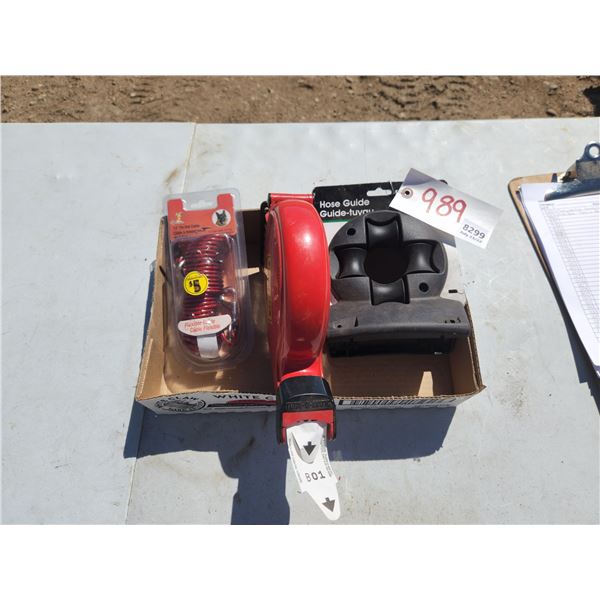 Misc. Box: Turn-O-Matic "Fran-esse", 12ft Tie-out Cable, Hose Guide