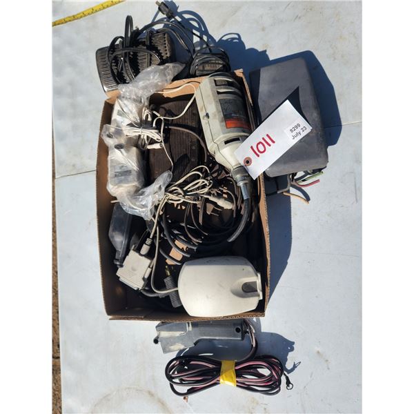 Misc. Box: Secure Touch, Lock Switches, Black & Decker Double Insulated Rotary "Hobby Shop" A.C Adap