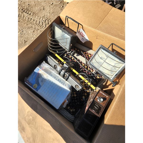 Misc. Box: (2)Type T Lamps-300-500W, (2) New Register Deflectors- 4"x10", Etc.