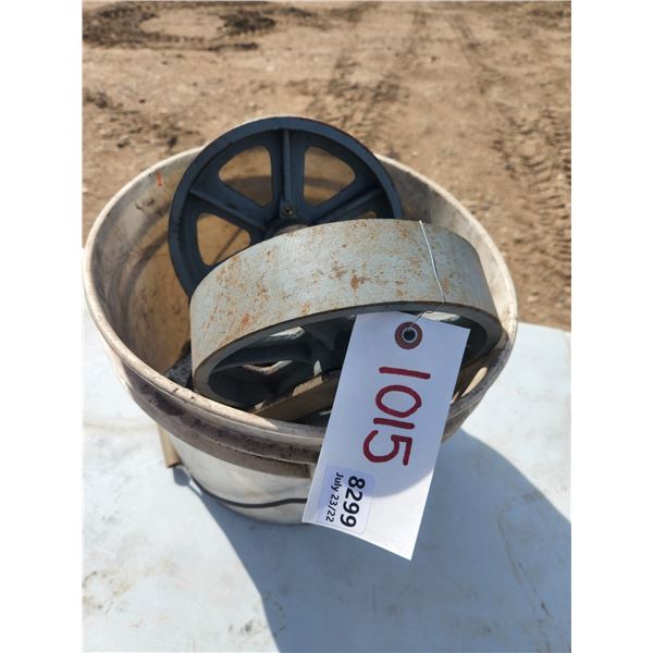 Bucket of Caster Wheels, (2) Wheels- 8"
