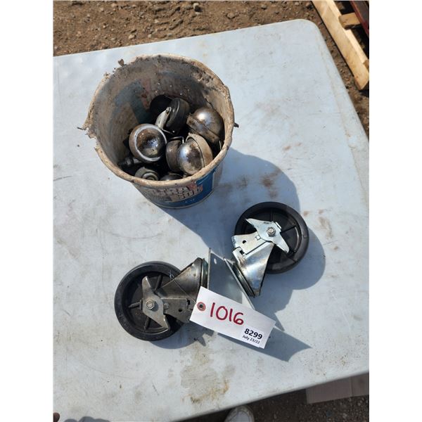 Small Bucket of Caster Wheels