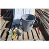 Image 1 : Trash Bin w/ Misc. Tools & Hardware for Carpentry/Contractors