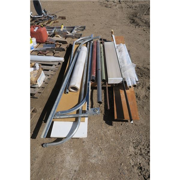 Misc. Hardware/Contractor Lot - Garage Door Track, Pipes, Poly, Light Fixtures, etc.