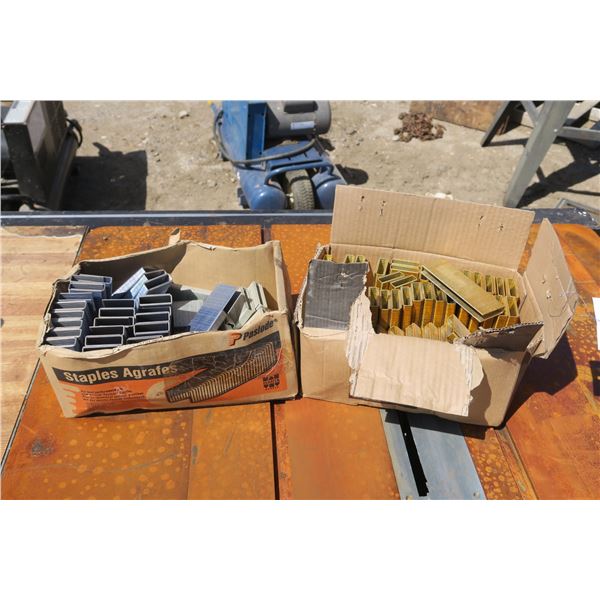 2 Partial Boxes of Staples - 1/2" Crown x 1 1/2" Length