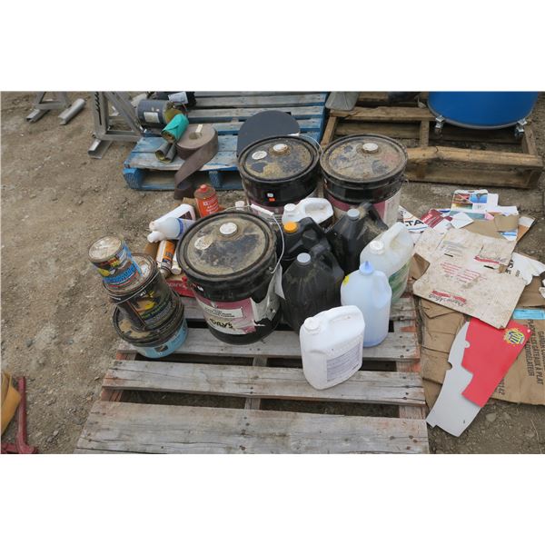 Lot of Partial & Opened Jugs of Assorted Chemicals