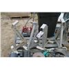 Image 2 : Lot of Misc. - 4 Aluminum Clamps, 2 Motors, Sand Paper, Blower, 2 Hydraulic Lines
