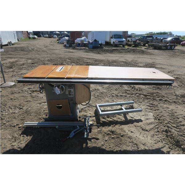 Heavy Duty Table Saw & Work Bench - 27x85x35H" (Has some exterior damage)